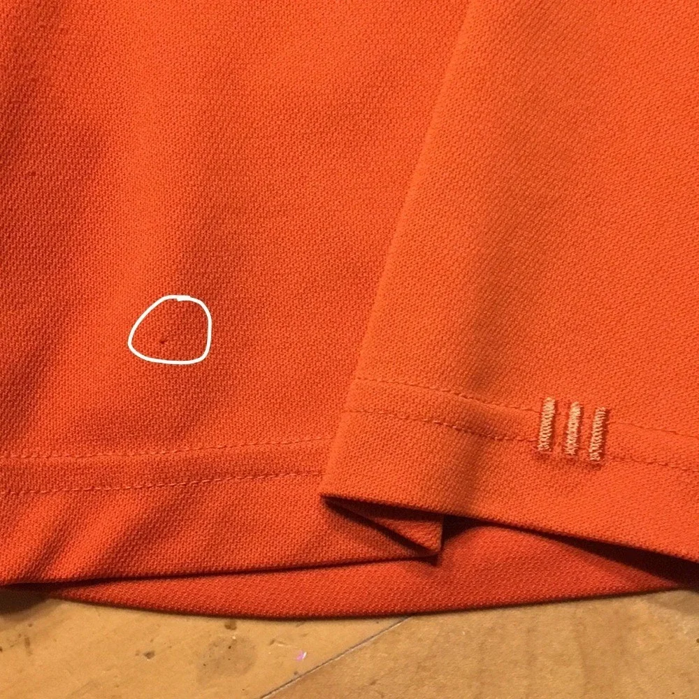 Adidas Athleisure Mens Short‎ Sleeve Polo Shirt Orange Embroidered Logo Large
